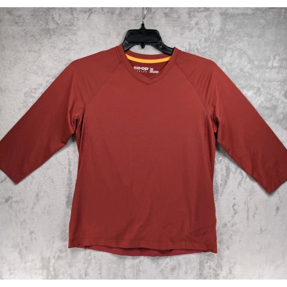 Co-op Cycles REI Women's Large Baselayer Pullover Top Rust Red Bike Hike Climb